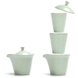 Service à thé japonais en porcelaine blanche