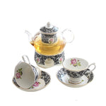 Service à thé anglais à motif fleur
