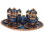 Service à thé marocain à motif en cuivre