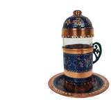 Service à thé marocain à motif en cuivre