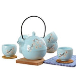 Service à thé japonais en céramique rétro