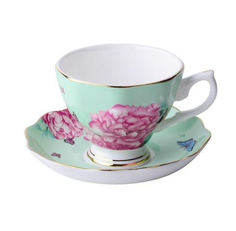 Tasse de thé Anglaise en porcelaine Vert