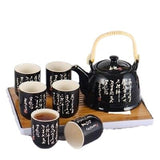 Service à thé japonais en céramique de grande capacité