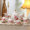 Service à thé Anglais en Porcelaine Motif Rose 