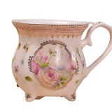 Service à thé anglais rose fleuri