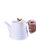 Service à thé anglais blanc ou noir en céramique