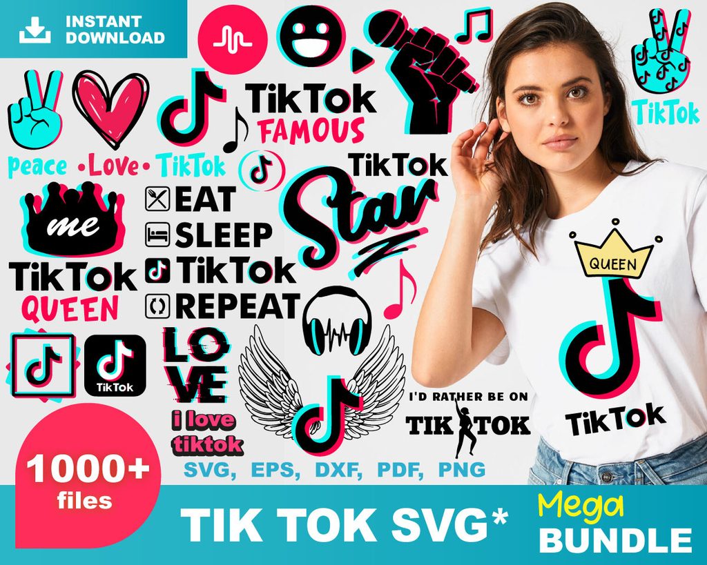 Download 1000 Tik Tok Svg Mega Bundle Bestzeta