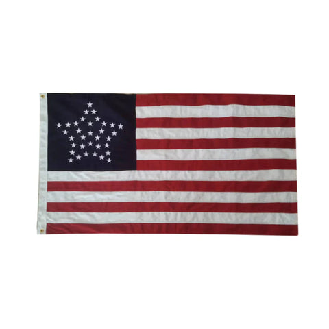 Pennsylvania Union 51st Regiment Volunteers 34 Star USA Cotton Flag
