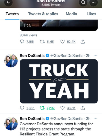 Desantis Truck Yeah Tweet