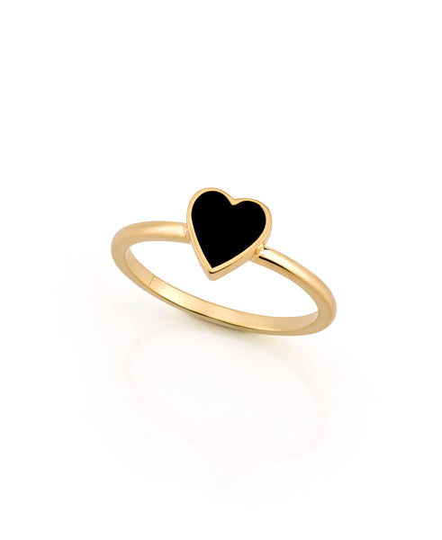 LOVE COUNT ® ENAMEL STACKABLE RING-BLACK – SARAH CHLOE