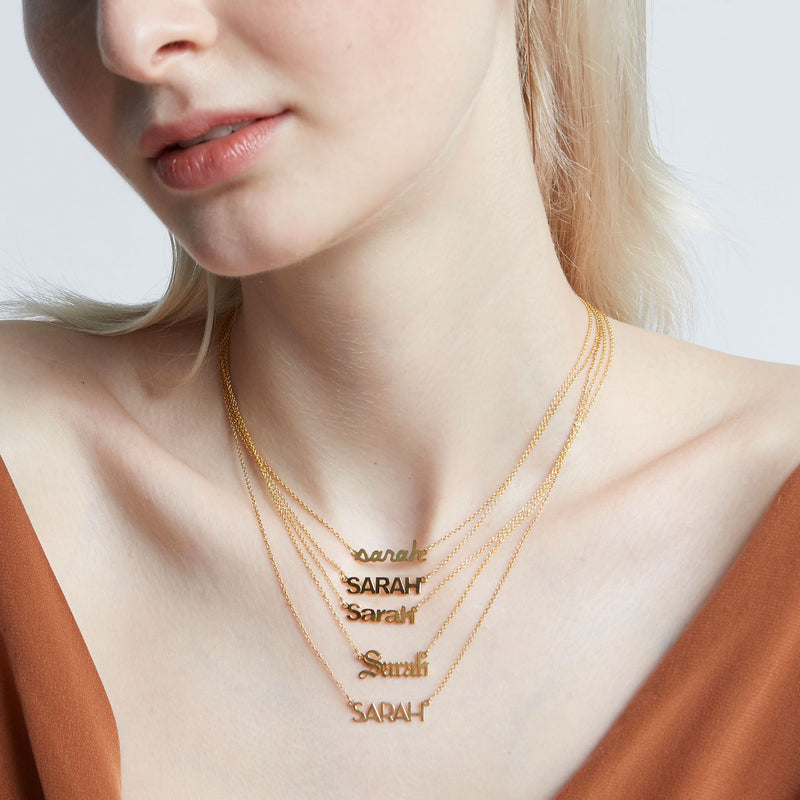 DAR XL Nameplate Necklace – DAR Custom Jewelry