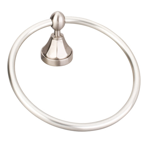ELEMENTS BHE3-06SN Newbury Satin Nickel Towel Ring - Contractor Packed - Satin Nickel