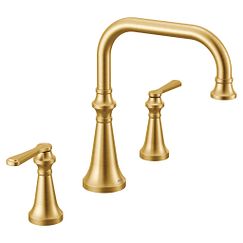 MOEN TS44503BG Colinet Brushed Gold Two-Handle Roman Tub Faucet