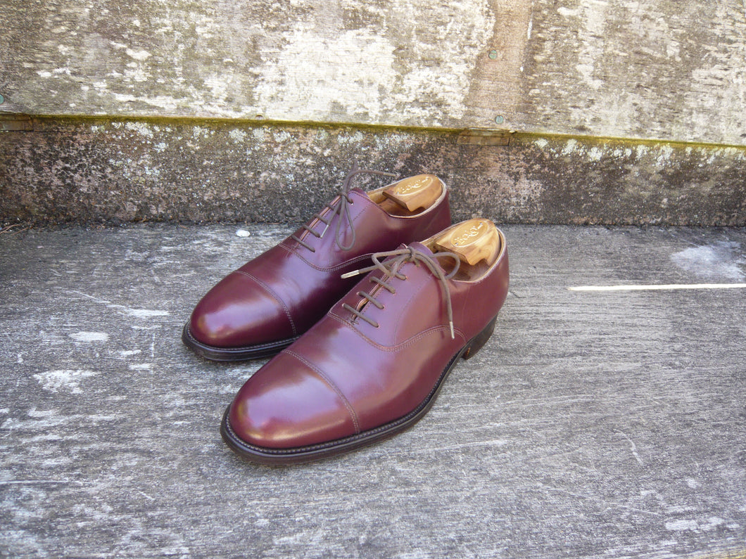 CROCKETT & JONES OXFORD – BROWN / BURGUNDY - UK 7.5 - NEWQUAY