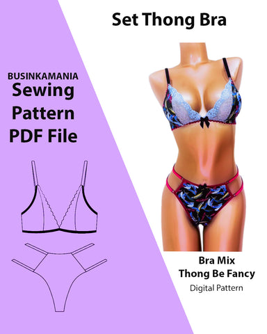 String Thong Lingerie Digital Sewing Pattern - Sew Your Dream