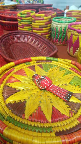Cane handicrafted baskets India