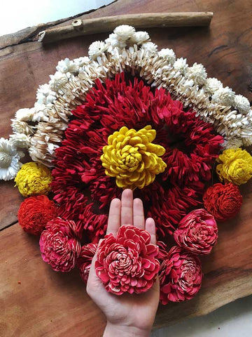 Sola Flower craft - handcrafted Sola Flower Garlands at dastkar Bangalore 2021, Studio Diaries Blog at 17th Art Street by Aalie Tandon