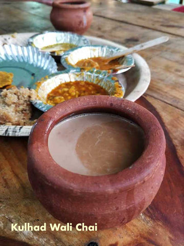 Kulhad wali Chai, Classic Indian style Tea served in terracotta cups