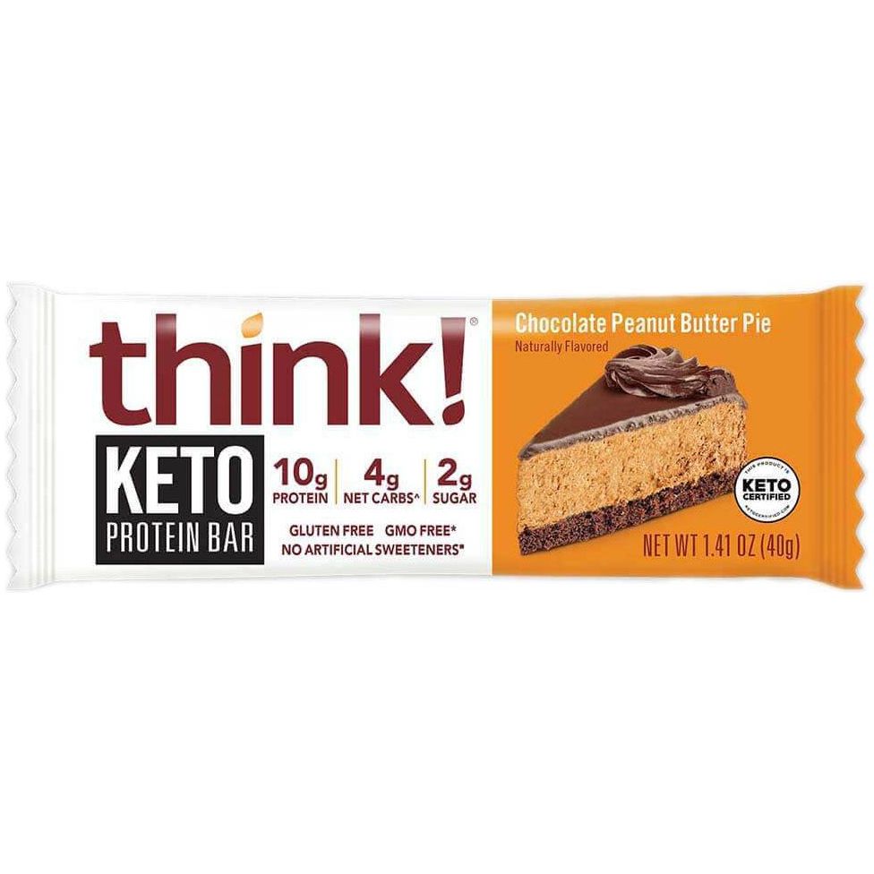 Thinkthin Keto Protein Bar Chocolate Peanut Butter Pie 1 Bar Low Carb Canada