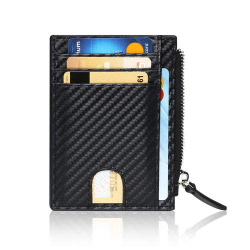Q-BOXED Portafoglio Uomo Slim | Portatessere Uomo Donna | Portafogli  Piccolo per Monete | Portacarte di Credito Protezione RFID Idea Regalo |  (Blu
