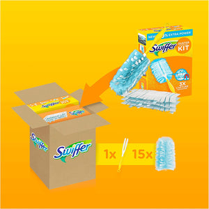 Swiffer Duster Starter Kit Piumino Catturapolvere Più Ricambi, 1 Manic –  