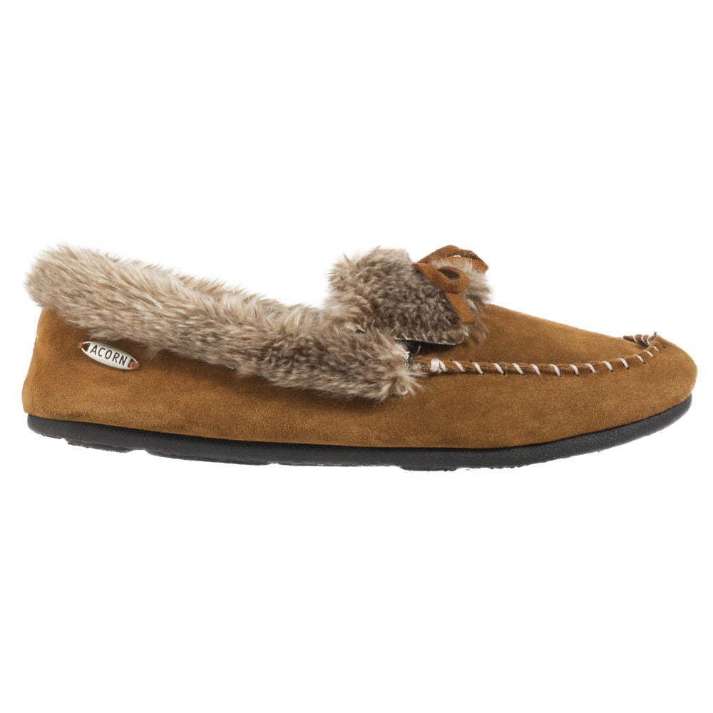 faux fur moccasin slippers