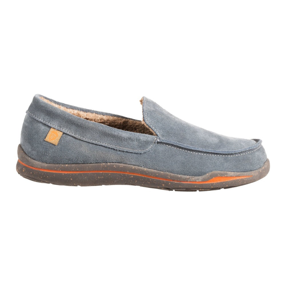 mens grey moccasin slippers