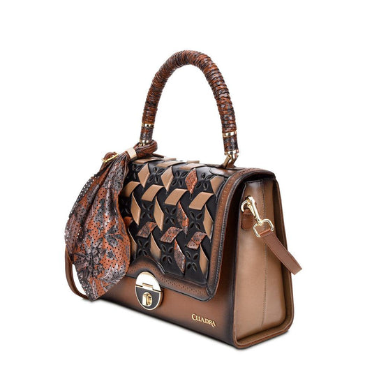 Brown exotic leather cell phone bag - BOD38PI - Cuadra Shop