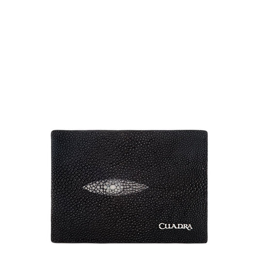 Handmade black leather bifold wallet for men - B2910MA - Cuadra Shop