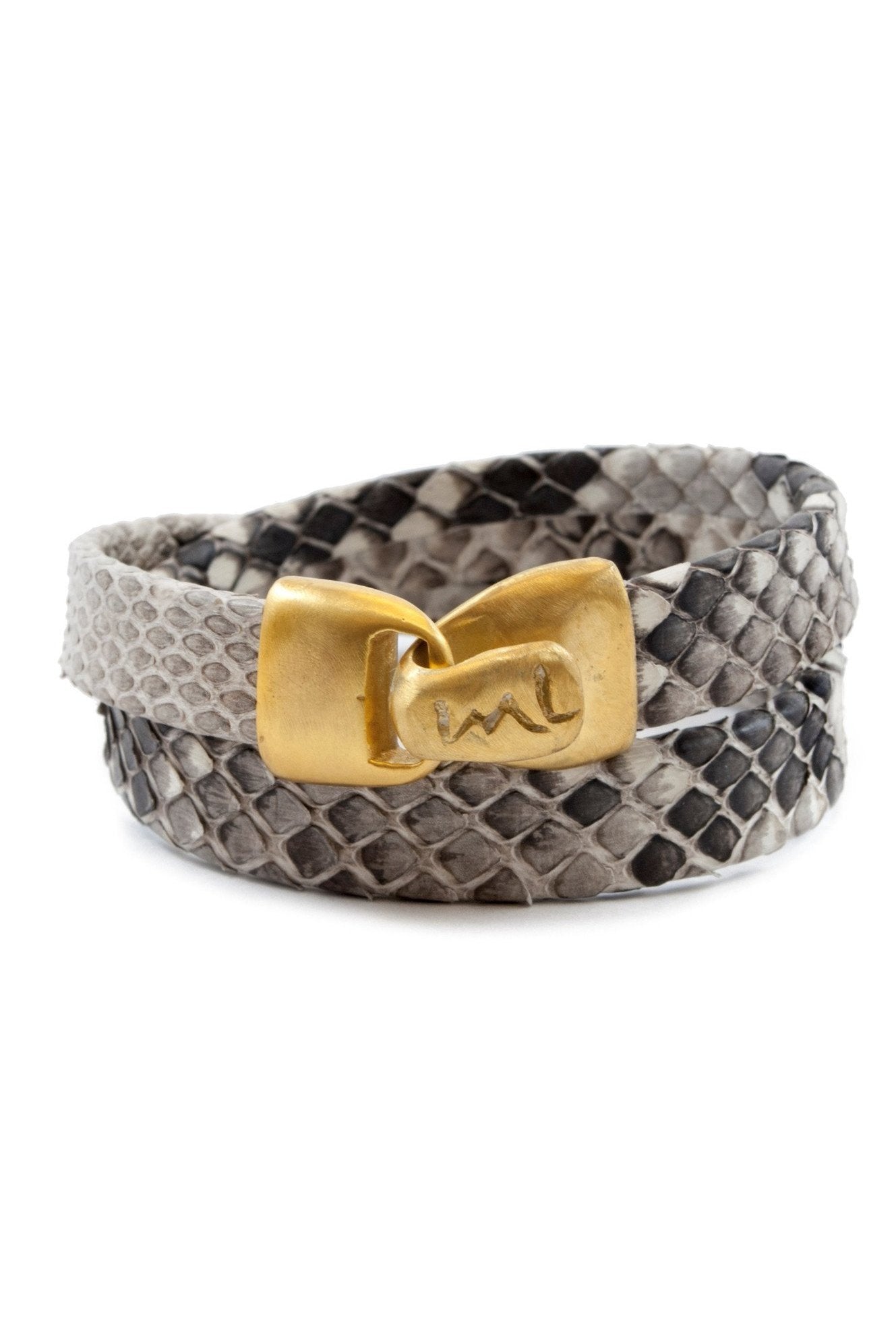 Python Wrap Bracelet in Natural Grey | Mickey Lynn Jewelry