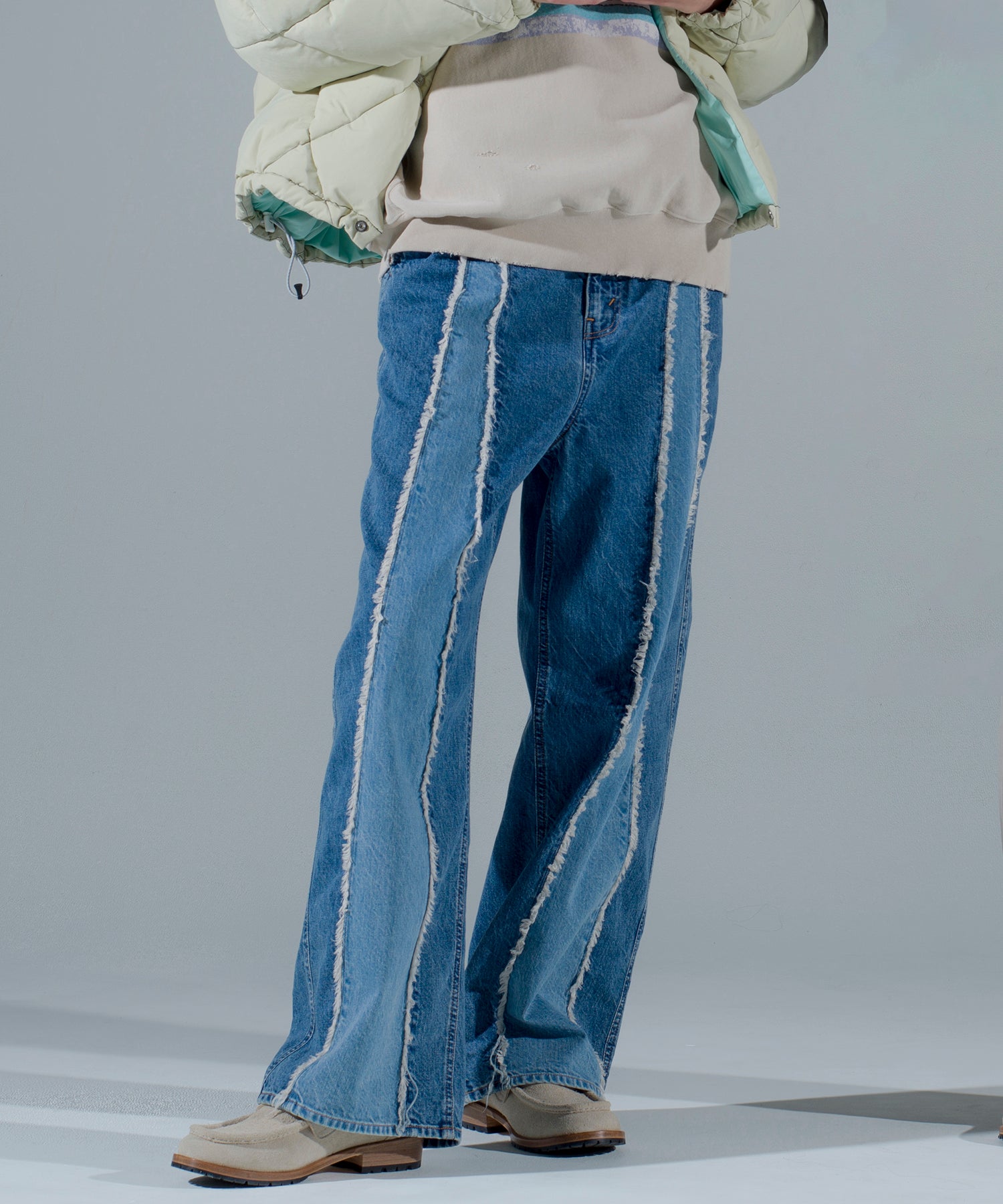 Jieda SWITCHING OVER DENIM PANTS-