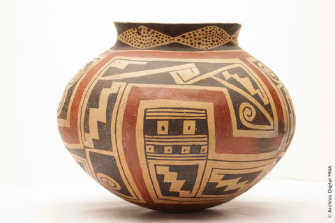 Paquime Ramos Pot with Stepped Fret and Geometrical Pattern
