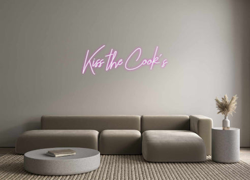 Create Your Own Wedding Neon Sign: Kiss the Cook's - The Lovely Glass Jar - Kiss The Cook Sign