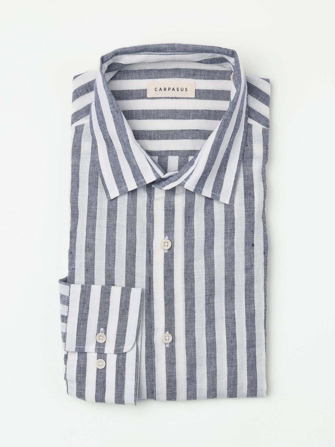 Sustainable Short Sleeve Linen Shirt Lido Light Blue - CARPASUS Online Store