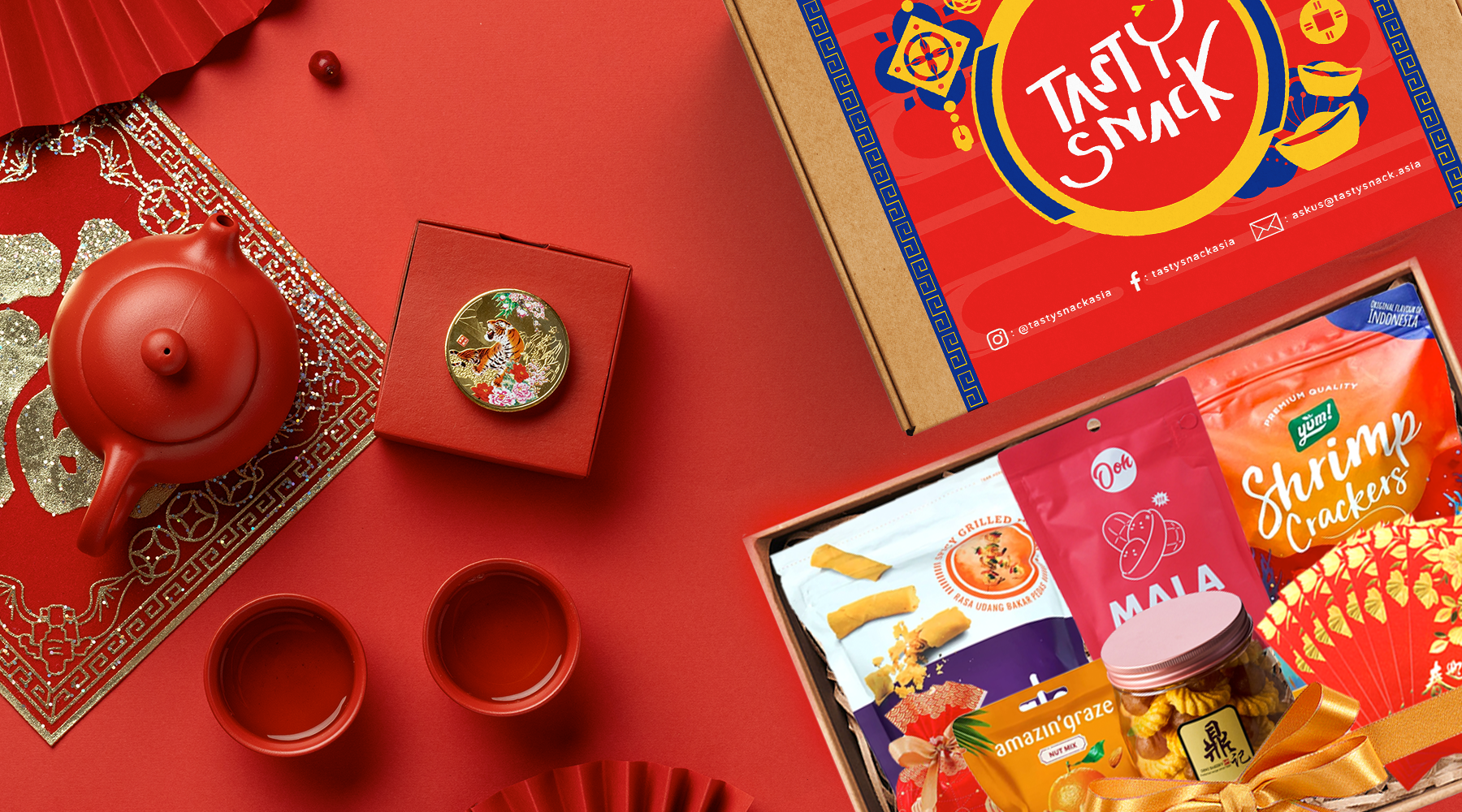 Tasty Snack Asia Chinese New Year Gift Boxes