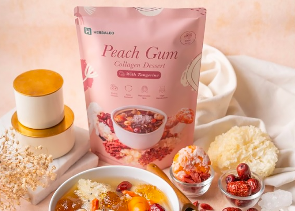 Tasty Snack - New In's! Snacks From All Over Asia -  HERBALEO - PEACH GUM COLLAGEN DESSERT WITH TANGERINE (165G)