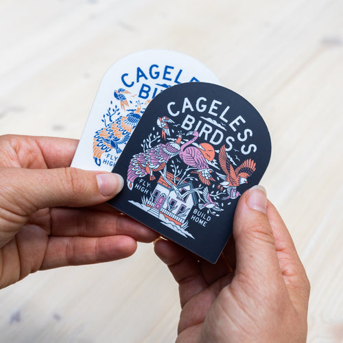 Maker Coffee Logo Sticker – Cageless Birds