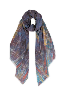 Blue irises - Modal Scarf by Marie Turowski