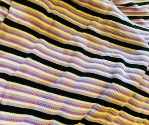 Purple Stripe Rib Knit