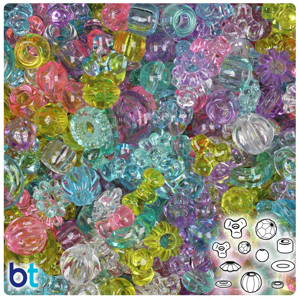 Jelly Mix Transparent 25mm Ornapik Plastic Craft Pins (2oz)