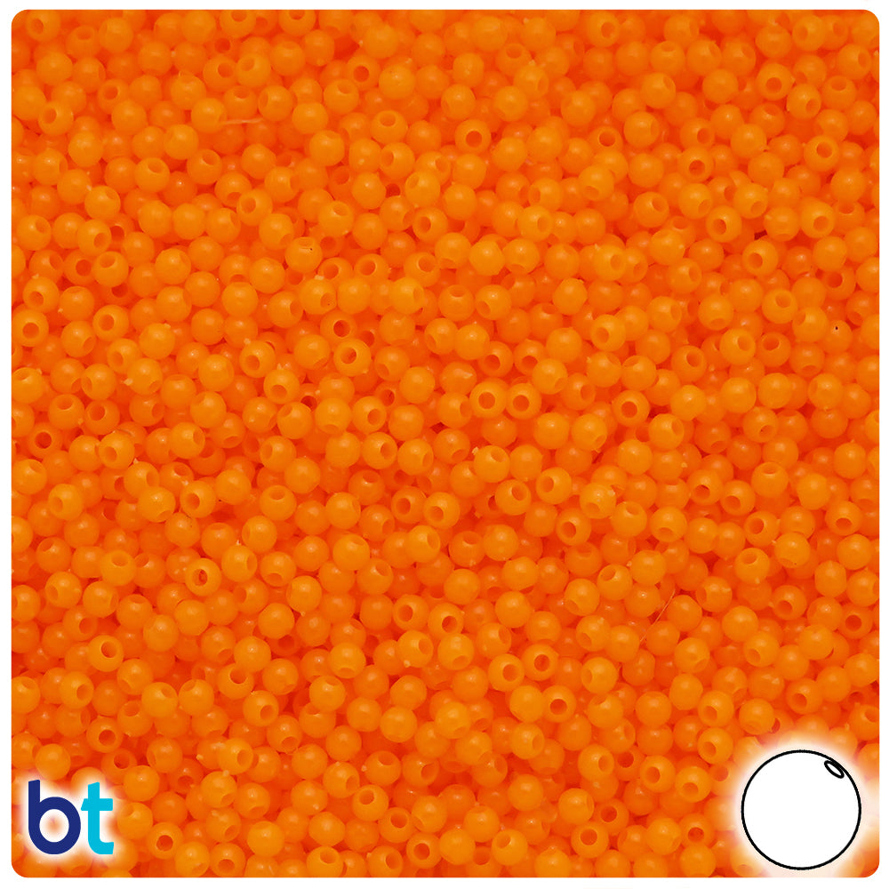 Orange Transparent Plastic Craft Beads Mix (113g)
