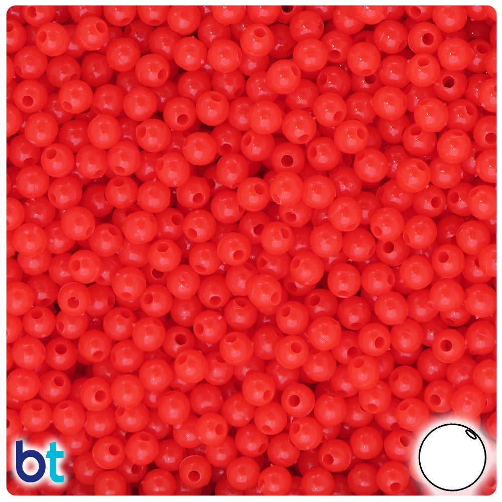 BeadTin Fire Red Transparent 8mm Faceted Round Craft Beads (450pcs) 