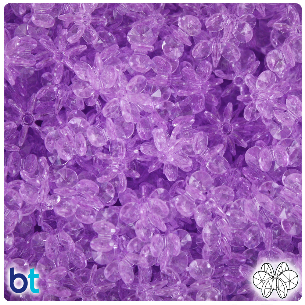 Dark Purple Transparent 8mm Faceted Bicone Plastic Beads (200pcs)