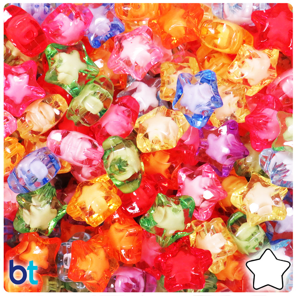 Mixed Opaque 20mm Round Plastic Beads (75pcs)