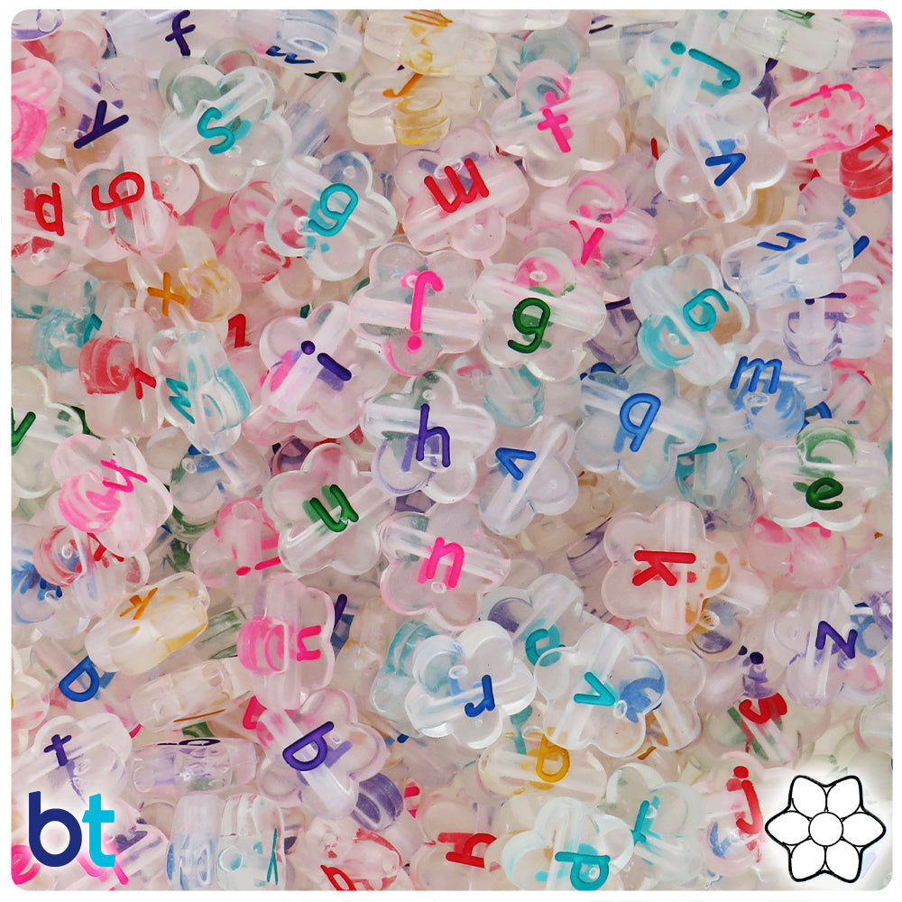 AS Plastic Charms, Mixed Letters, Mixed Color, 13~14x5~13x4mm, Hole: 2mm,  about 1900pcs/500g