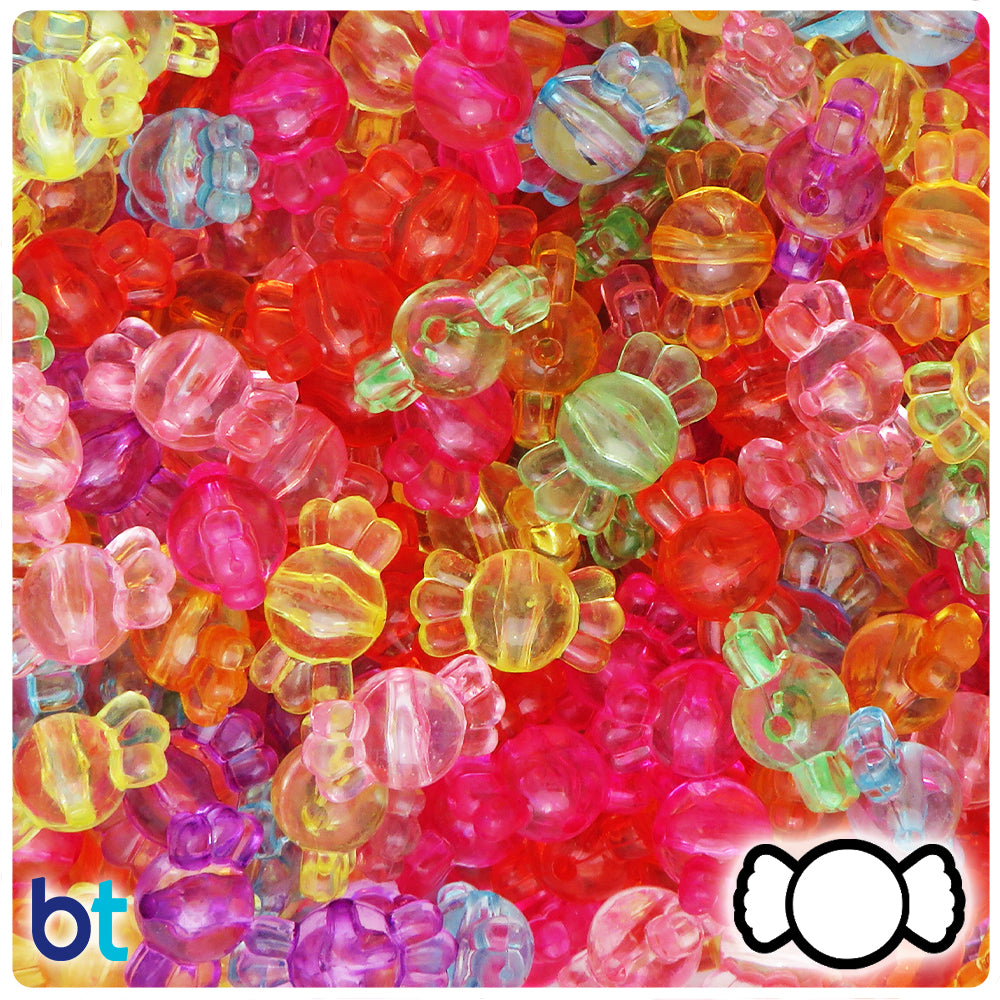 Beadtin Yellow Glow 20mm Jack O Lantern Pony Beads (24pcs)