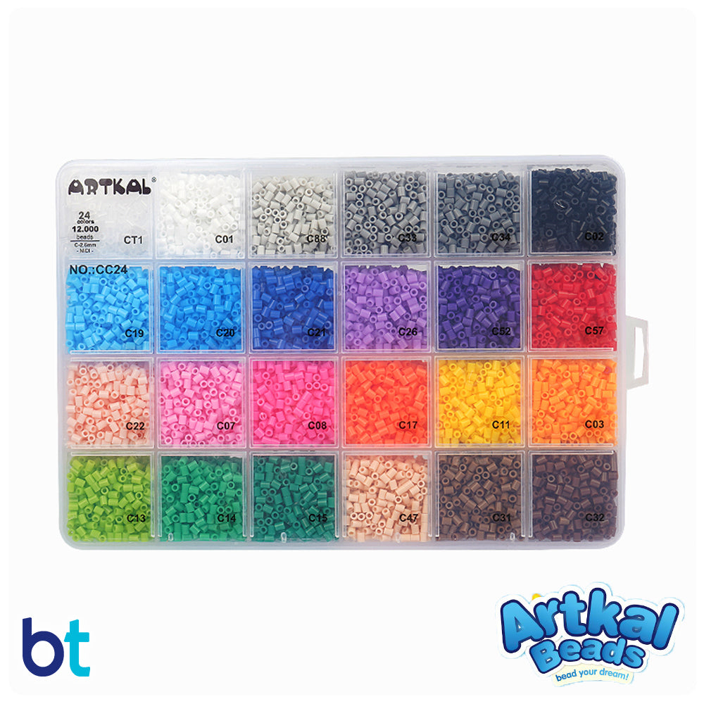 Artkal 11000 pcs 36 Color Midi Fuse Beads Kit - 5 Pegboards, 96