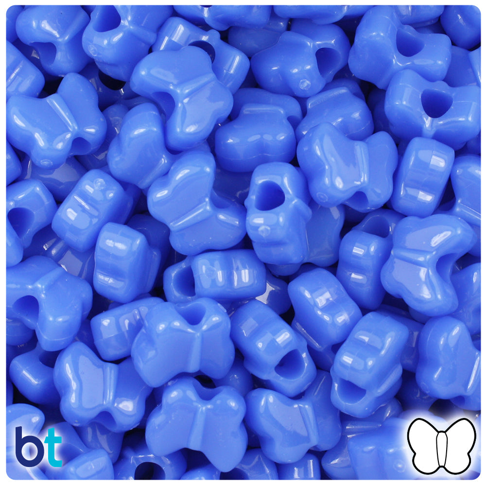 1664_068 – Royal Blue 9x6mm “Matte” Pony Beads – 500 Pc Bag