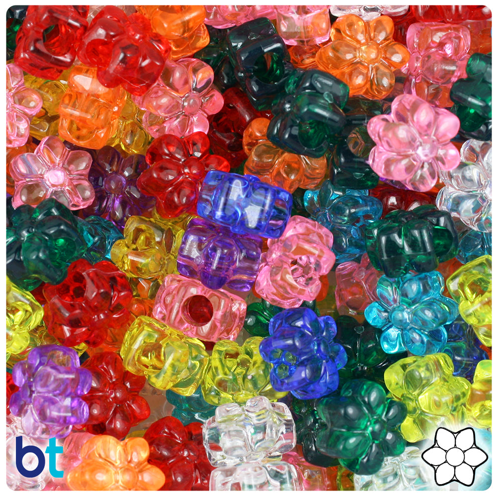 10MM Mixed Color Resin Flower Charms with Eye Pins – TinySupplyShop