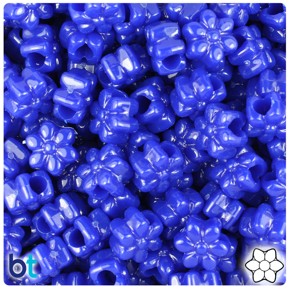 1664_068 – Royal Blue 9x6mm “Matte” Pony Beads – 500 Pc Bag